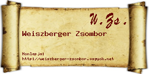 Weiszberger Zsombor névjegykártya